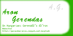 aron gerendas business card